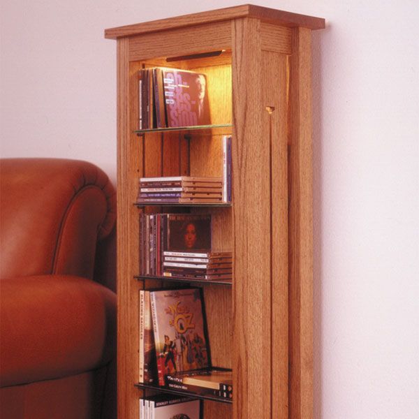 product: Wood Magazine Woodworking Project Paper Plan to Build Arts & Crafts CD & DVD Storage Rack shown