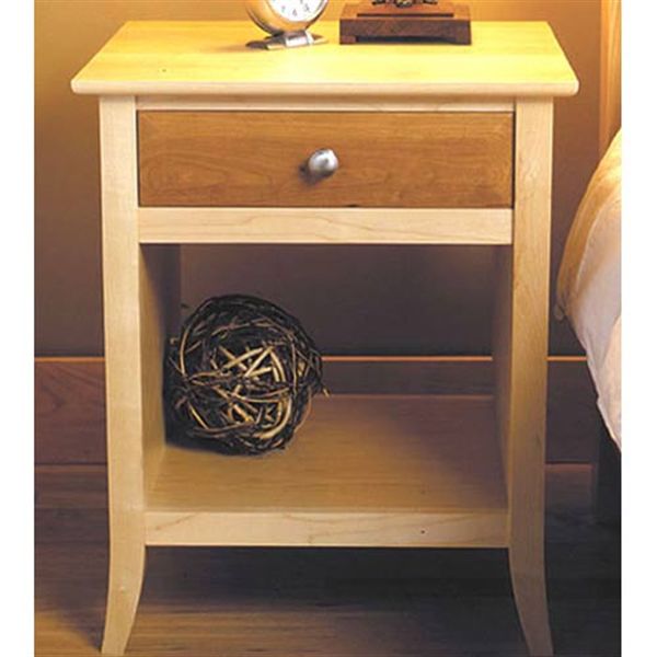 product: Wood Magazine Woodworking Project Paper Plan to Build Maple & Cherry Nightstand shown