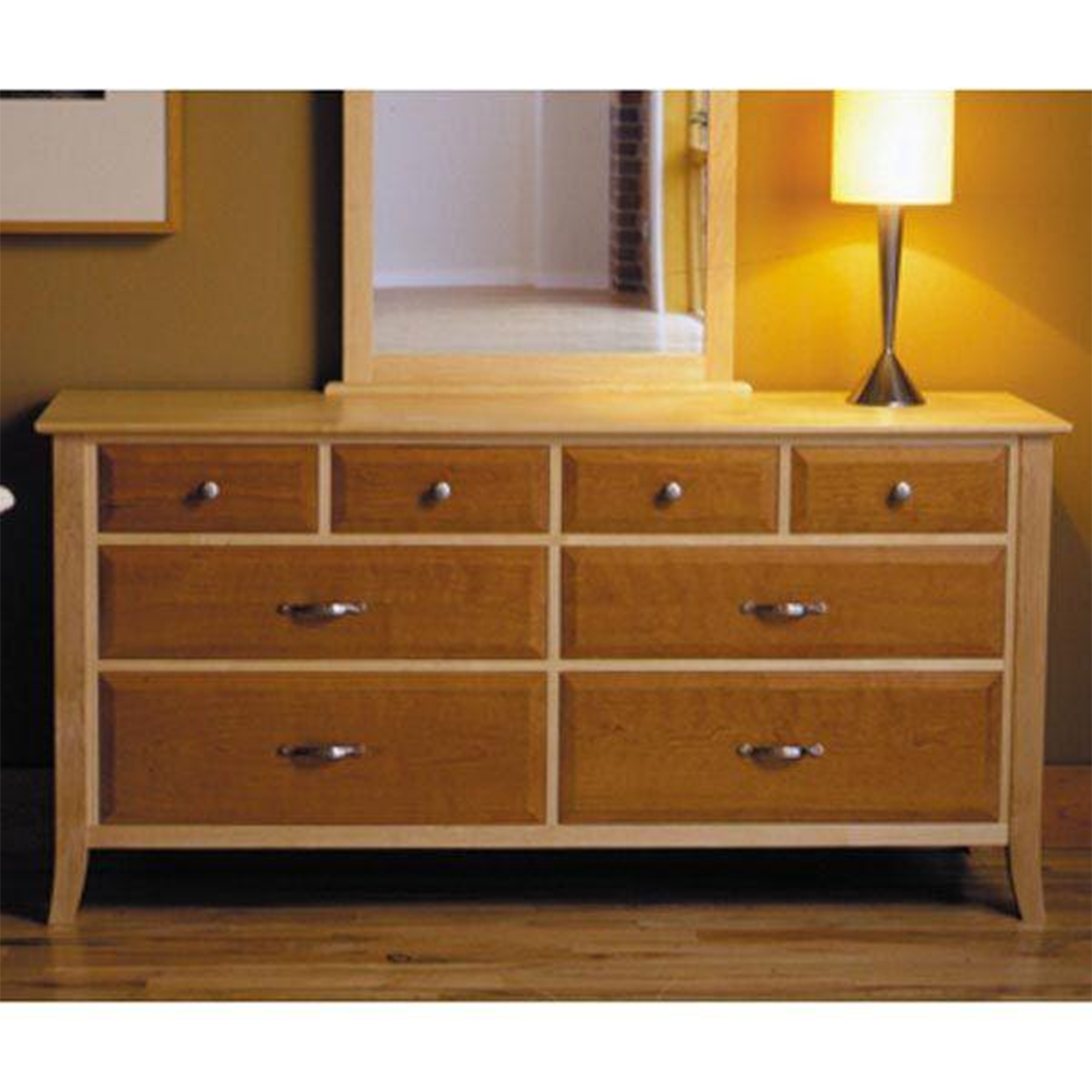 product: Wood Magazine Downloadable Woodworking Project Plan to Build Maple & Cherry Dresser - 8 Drawers shown