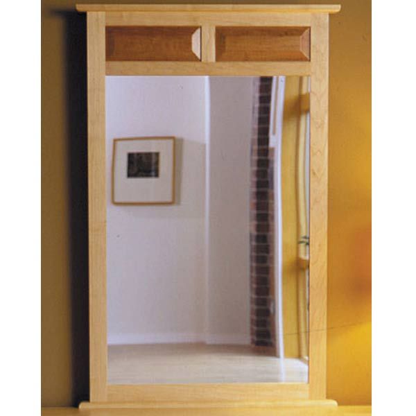 product: Wood Magazine Woodworking Project Paper Plan to Build Maple & Cherry Mirror shown