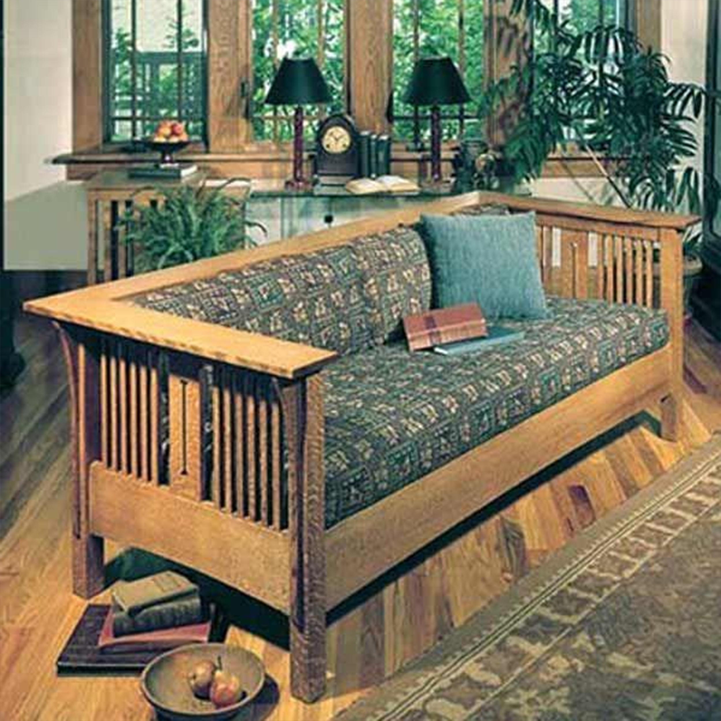 product: Wood Magazine Downloadable Woodworking Project Plan to Build Arts and Crafts Mission Sofa and Chair shown