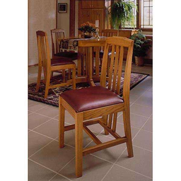 product: Wood Magazine Woodworking Project Paper Plan to Build Arts and Crafts Dining Chairs shown
