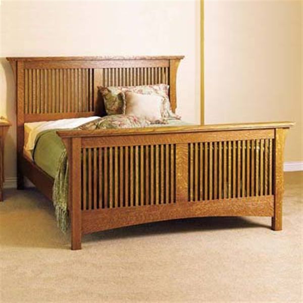 product: Wood Magazine Woodworking Project Paper Plan to Build Arts & Crafts Bed shown