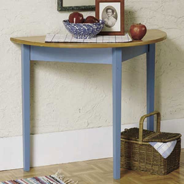 product: Wood Magazine Woodworking Project Paper Plan to Build Half-Round Table shown