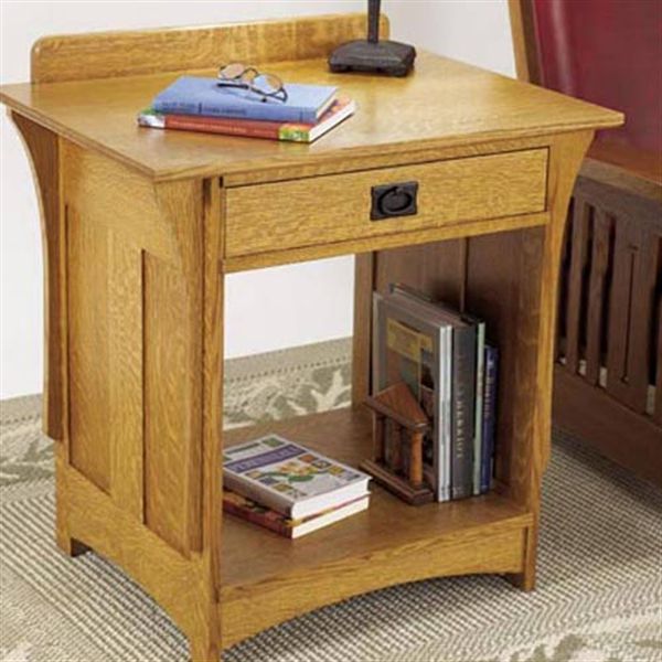 product: Wood Magazine Woodworking Project Paper Plan to Build Arts and Crafts Nightstand shown