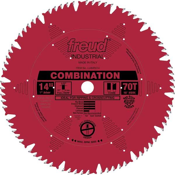 product: Freud LU84R014 Industrial Combination Blade with Red Perma-Shield, 14