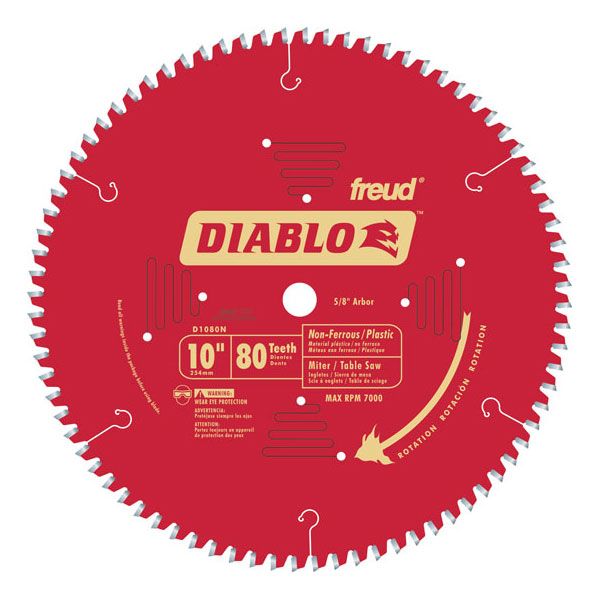 product: Freud D1080N Diablo Non-Ferrous/ Plastics Blade, 10