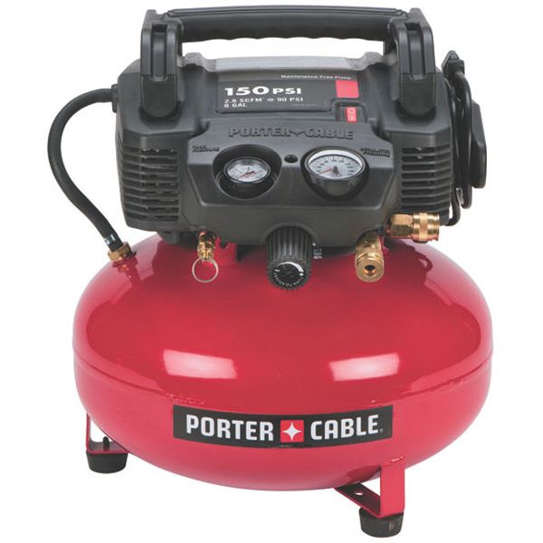 Porter-cable Oil-free Pancake Compressor, 150 Psi, 6 Gallon, Model C2002