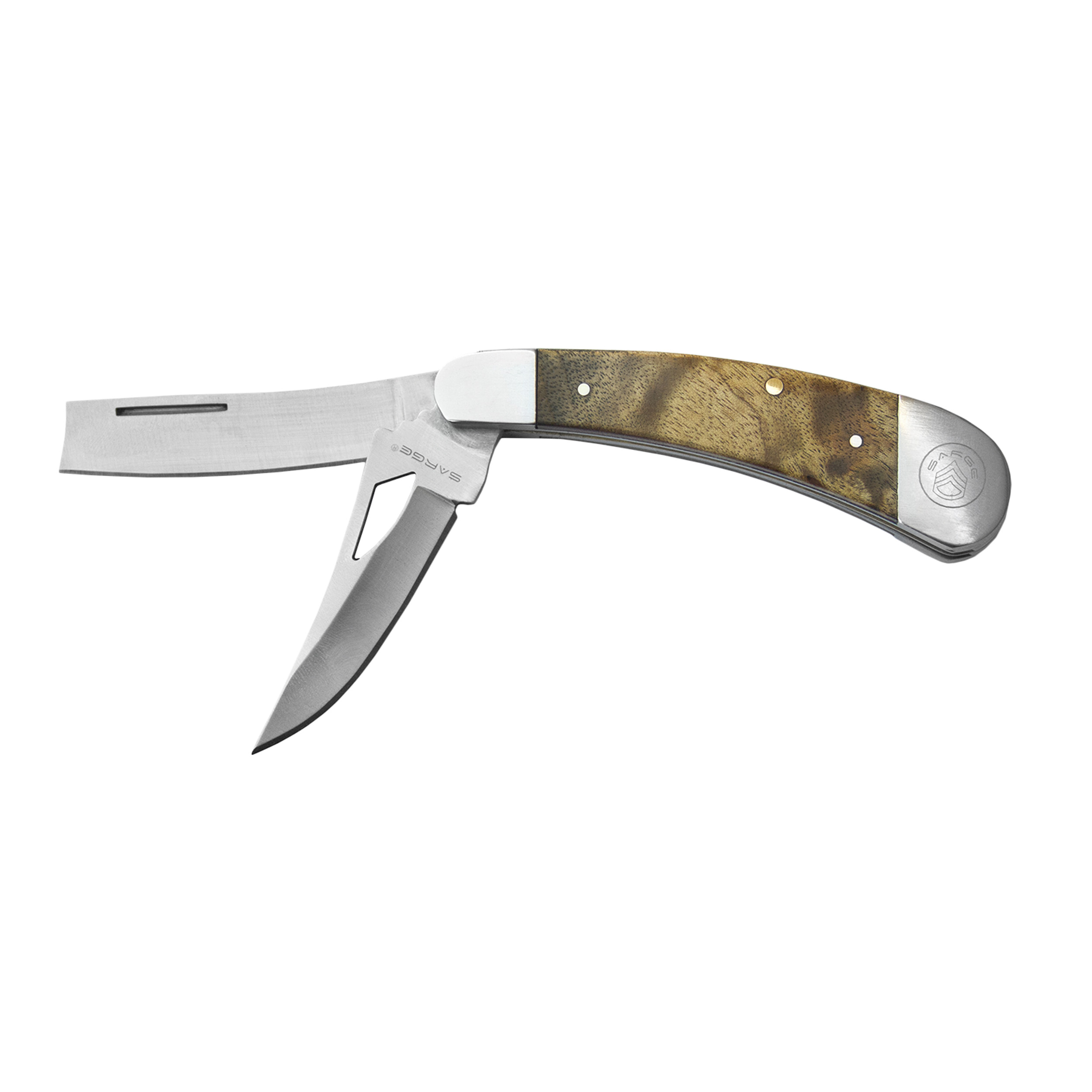 product: Sarge Razor XL - 2 Blade Razor Pocket Knife, Stainles Steel 2