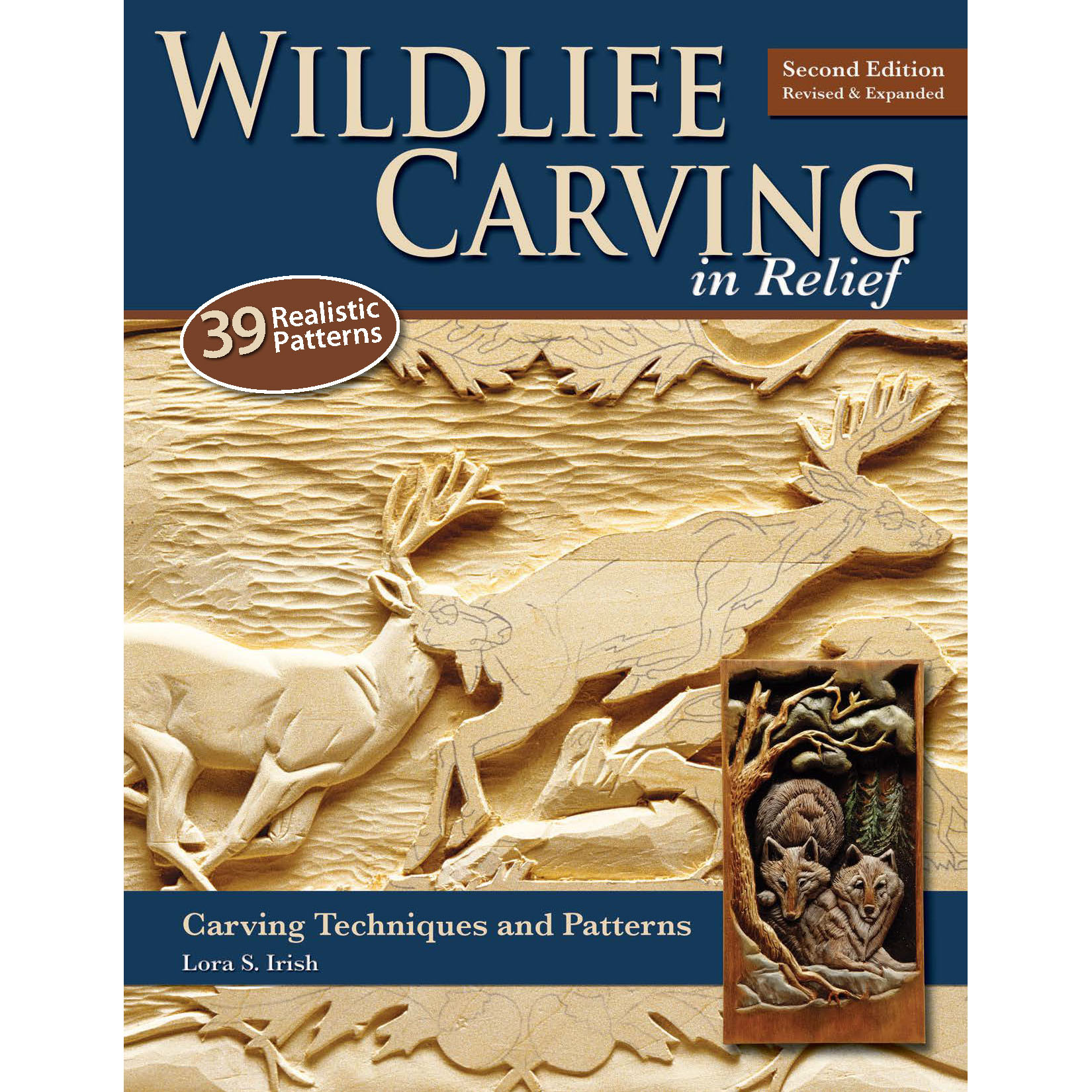 product: Fox Chapel Wildlife Carving in Relief, 2nd Edition Revised and Expanded shown