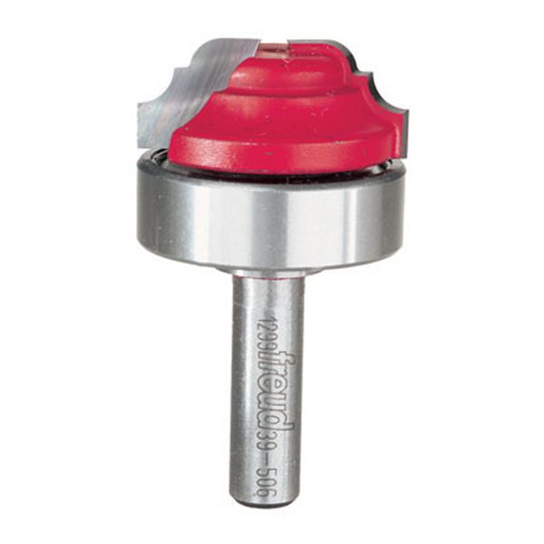 39-506 Classical Cove And Bead Groove Router Bit With Top Bearing 3/8" Sh 1-3/8" D 9/16" Cl