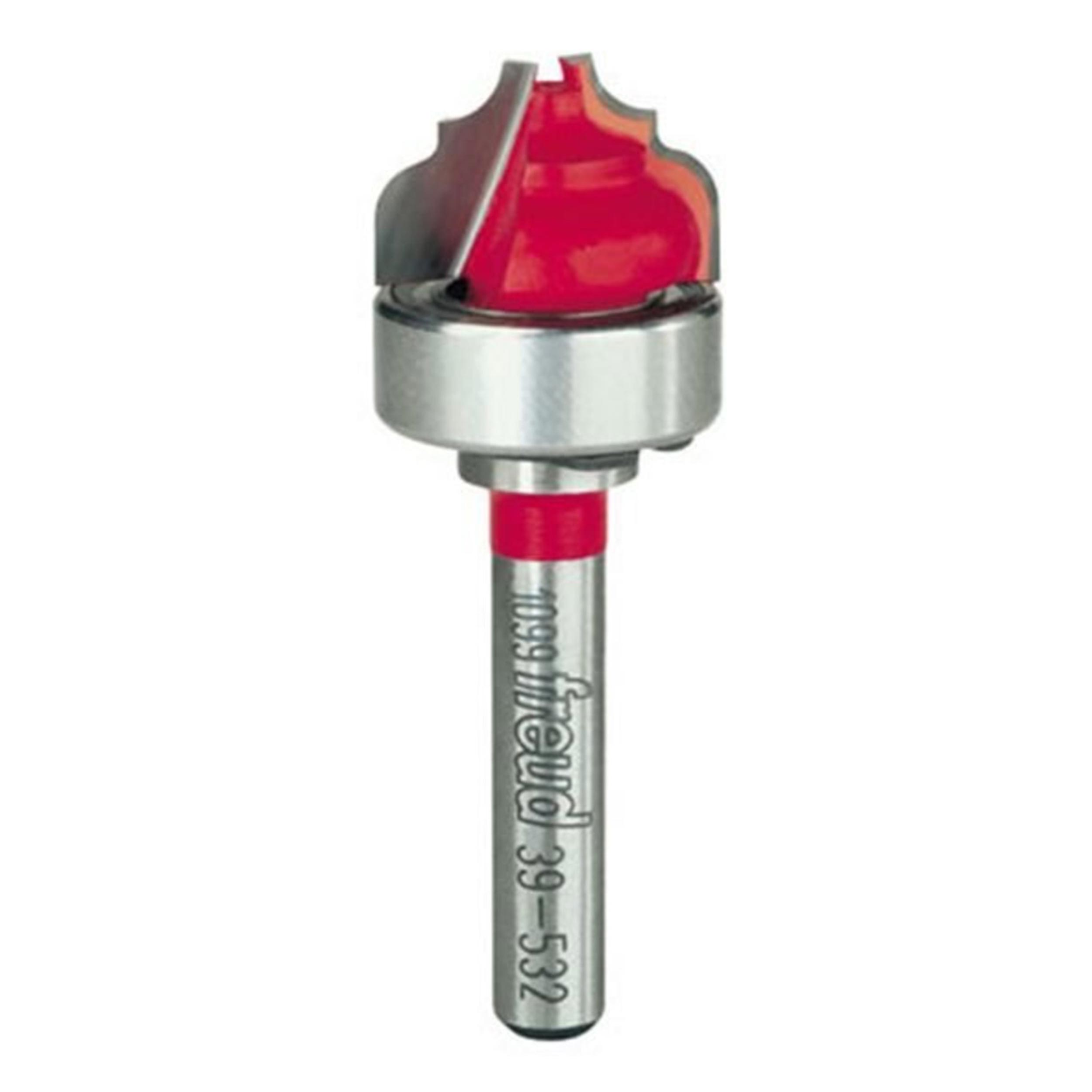 39-532 Cove And Bead Groove Router Bit With Top Bearing 1/4" Sh 3/4" D 31/64" Cl 1/8" R