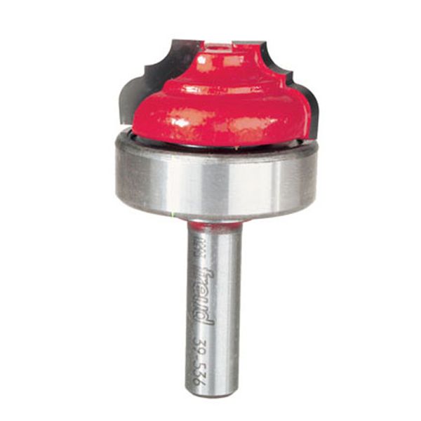39-536 Cove And Bead Groove Router Bit With Top Bearing 3/8" Sh 1-3/8" D 39/64" Cl 3/16" R