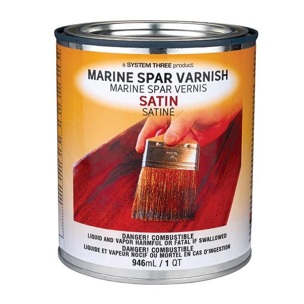 product: System Three Marine Spar Urethane Varnish - Satin - Quart shown