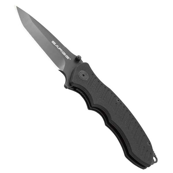 Black G10 Tactical Folder Knife With Tanto Blade, Model Sk-802