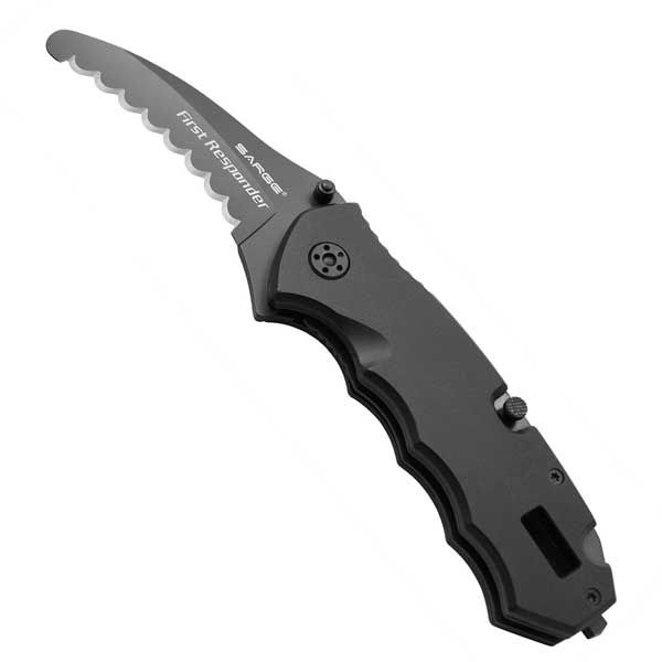Black Tactical First Responder Folder Knife, Model Sk-805