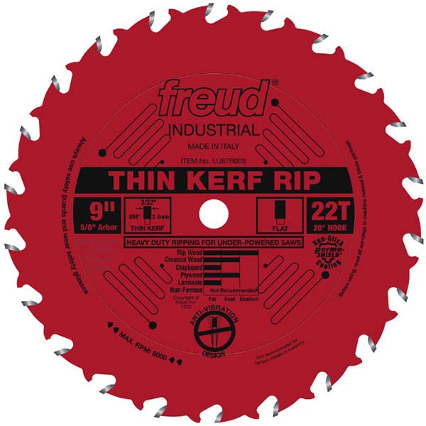 9" Thin Kerf Rip Blade