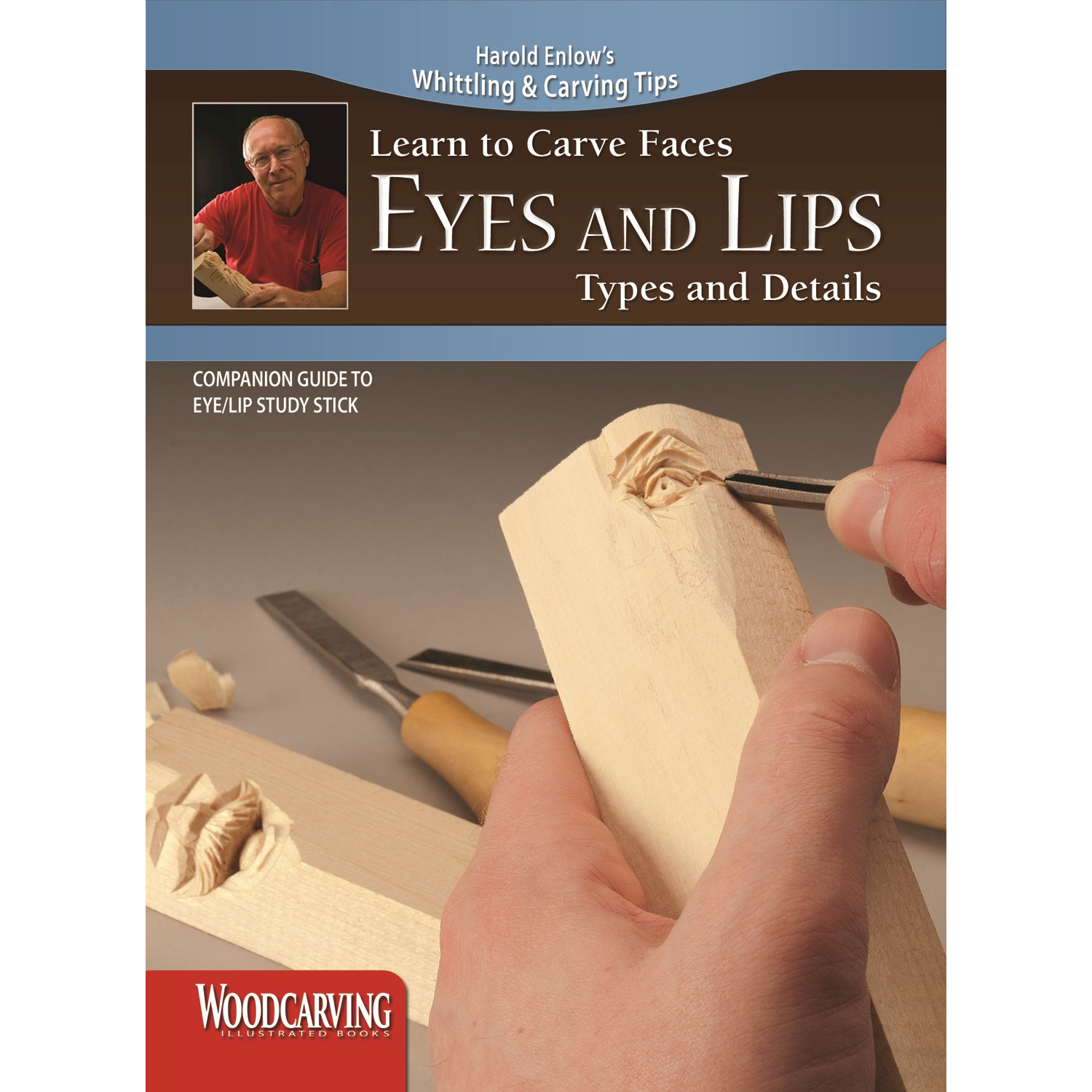 product: Fox Chapel Learn to Carve Faces: Eyes and Lips Booklet shown