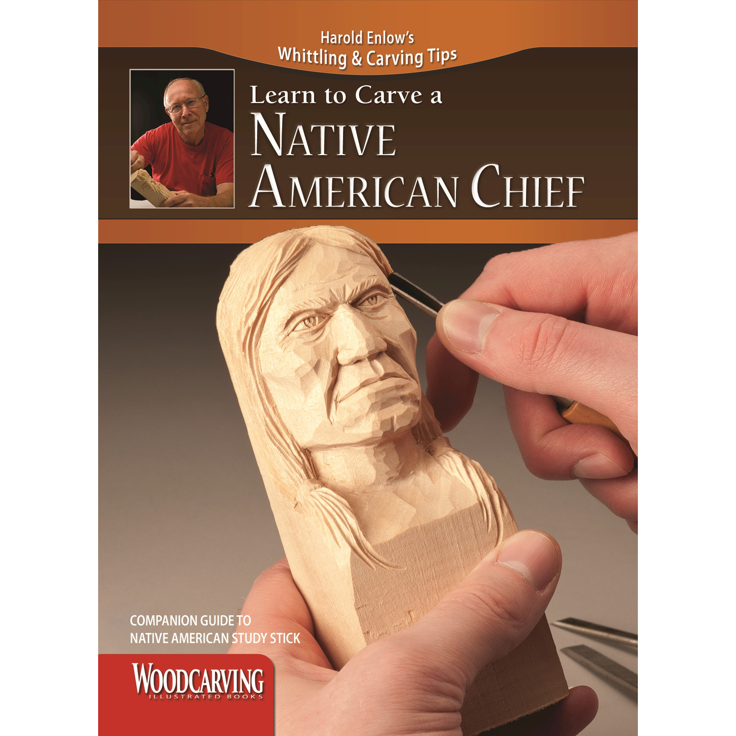 product: Fox Chapel Learn to Carve a Native American Chief Booklet shown