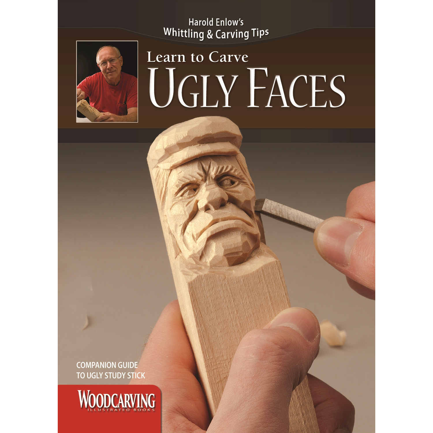 product: Fox Chapel Learn to Carve Ugly Faces Booklet shown