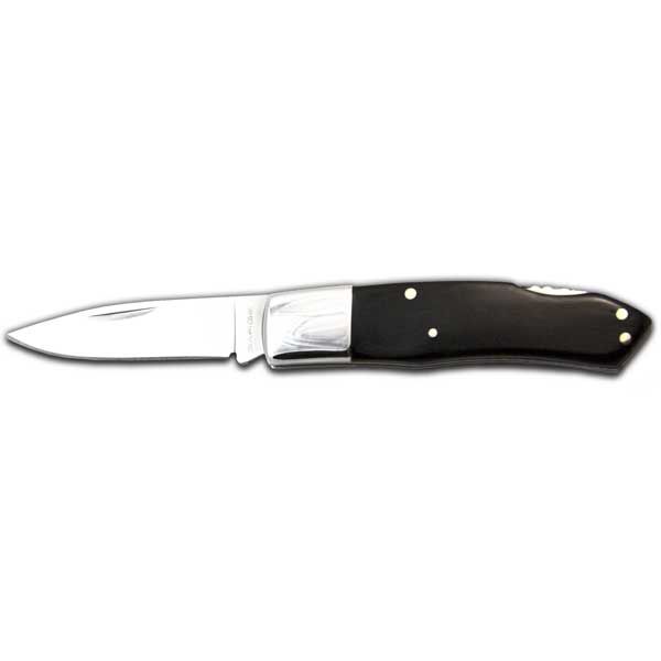Black Buffalo Horn Lock Back Knife, Model Sk-702