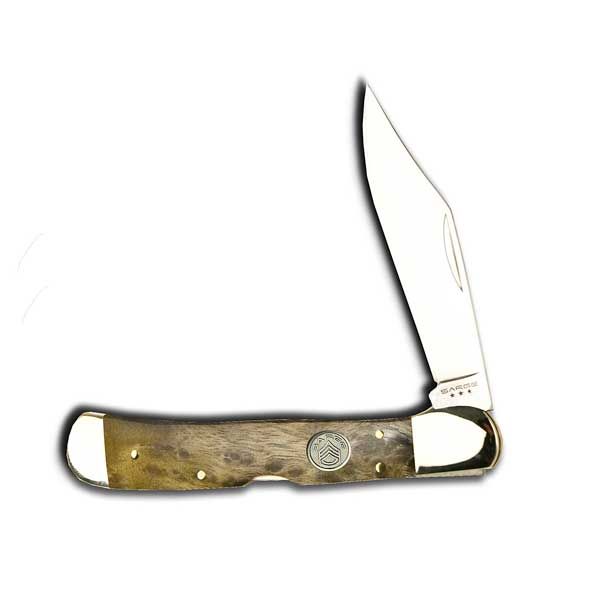 Maple Burl Single Blade Lock Back Knife, Model Sk-209mb