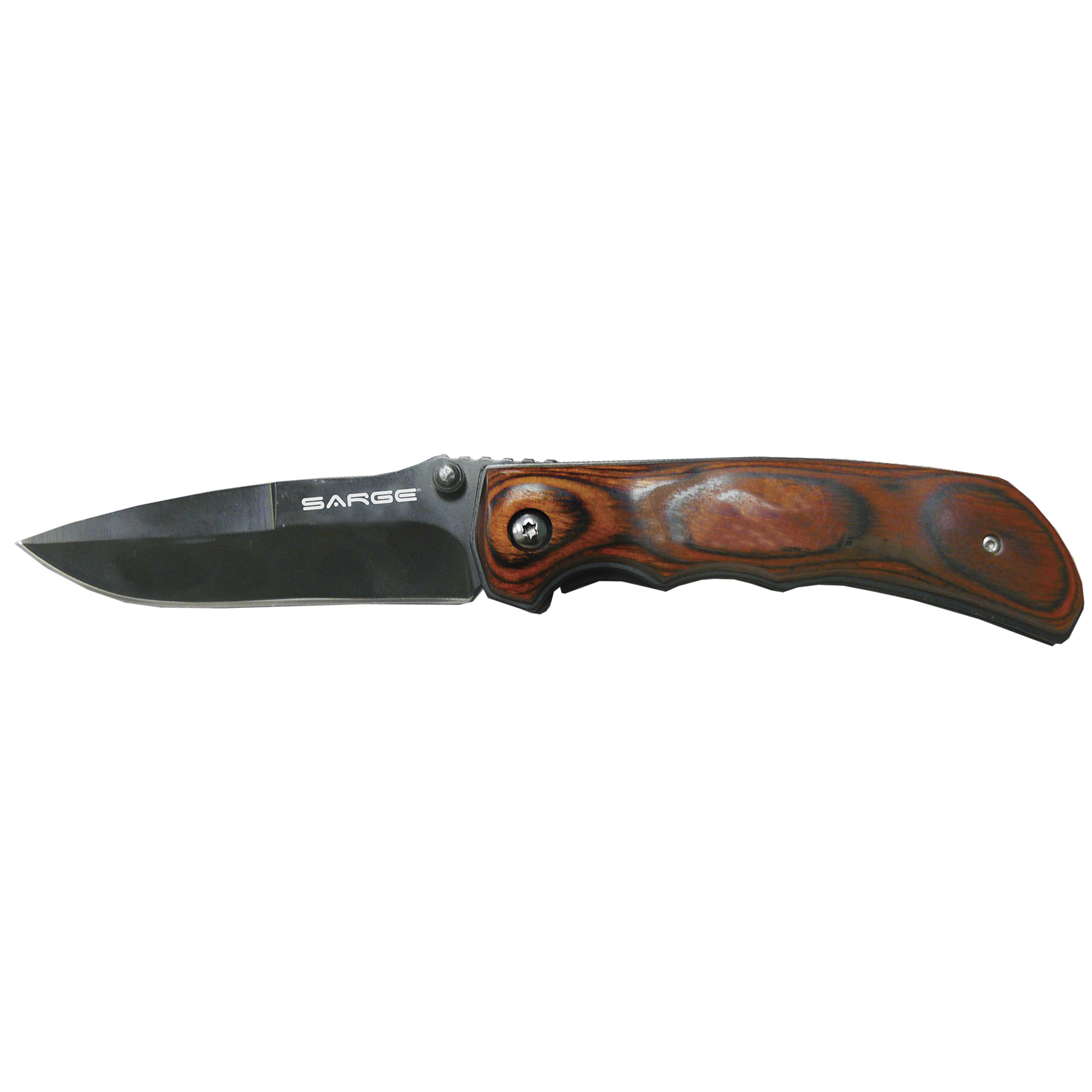 product: Sarge Trigger - Rosewood Folder Knife, Stainless Steel 3-1/2