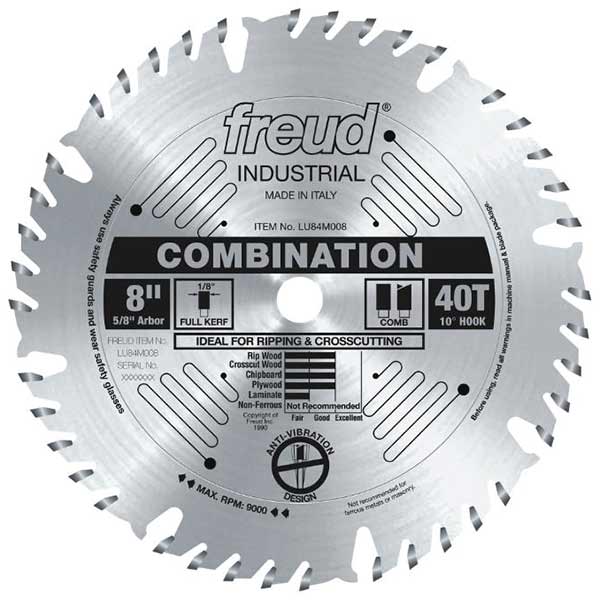 8" Full Kerf Combination Blade