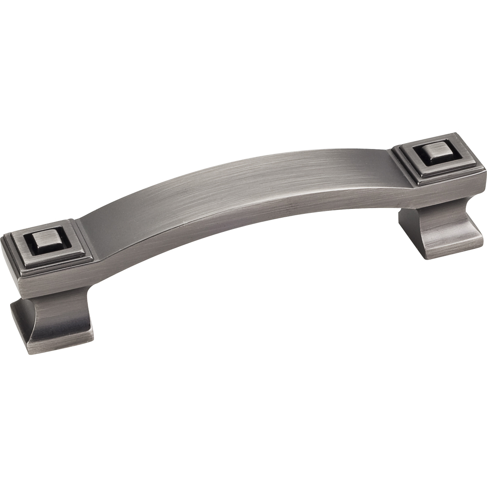 product: Hardware Resources Delmar Pull, 96 mm C/C, Brushed Pewter shown