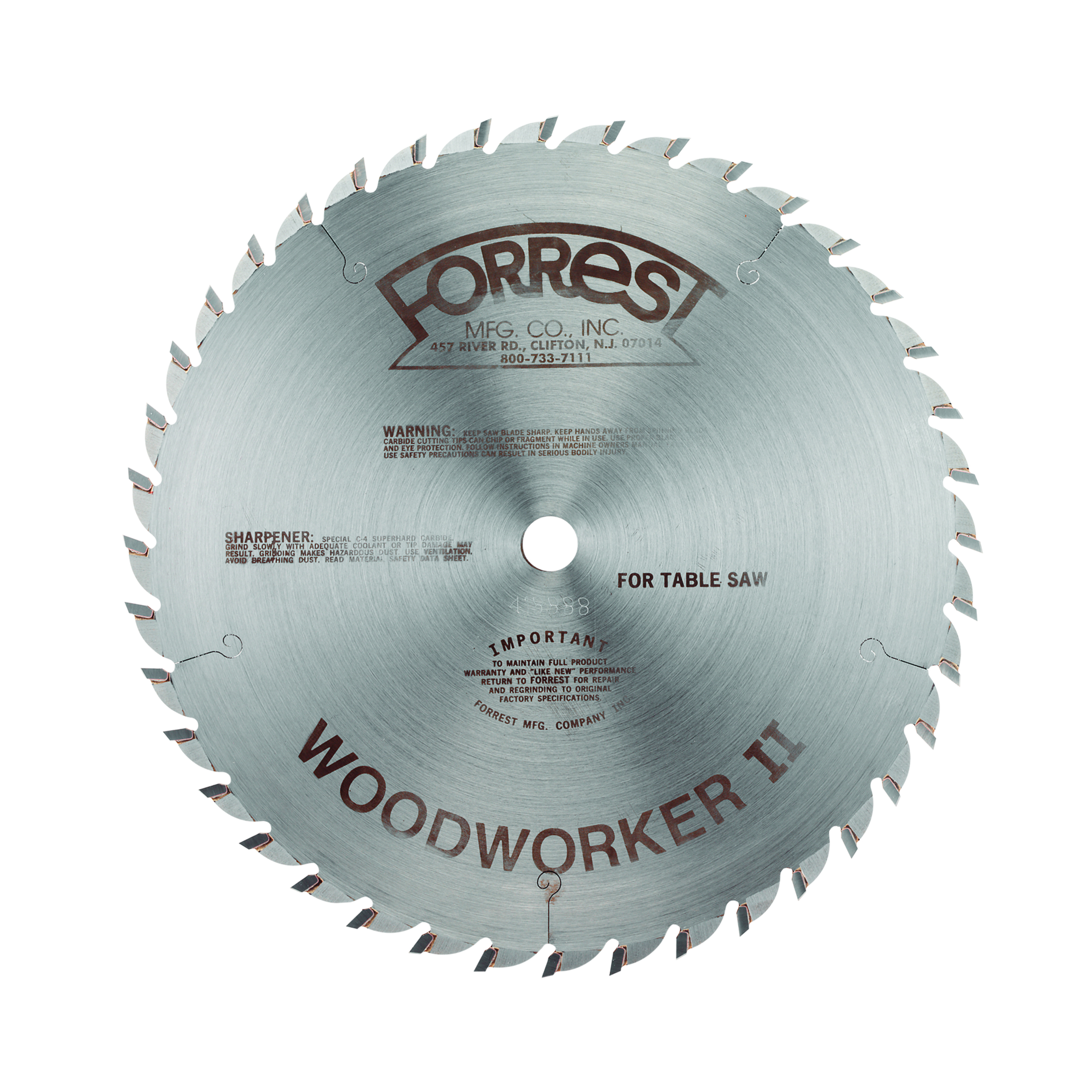 Ww10407125 Woodworker Ii Carbide Tipped Circular Saw Blade 10" X 40 Tooth