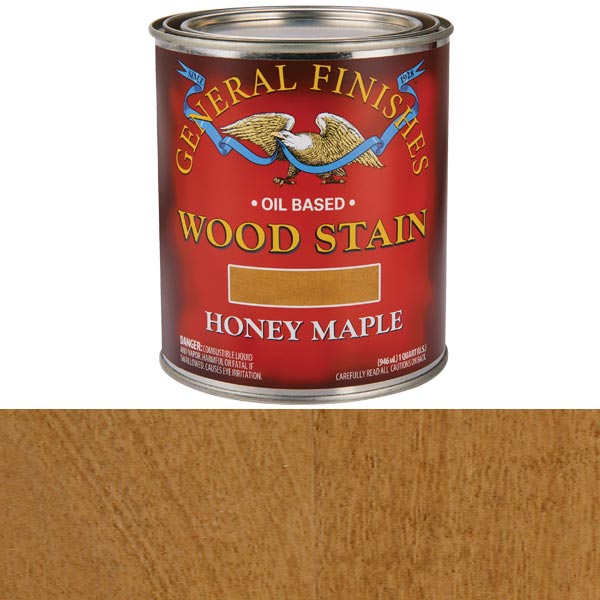 product: General Finishes Honey Maple Stain Solvent Based Quart shown