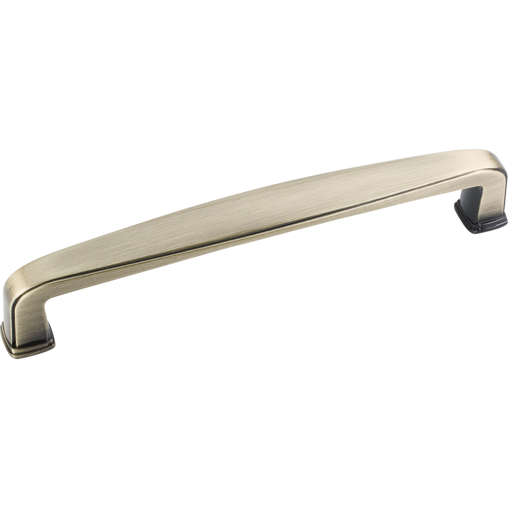 product: Hardware Resources Milan 1 Plain Square Pull, 128 mm C/C, Brushed Antique Brass shown