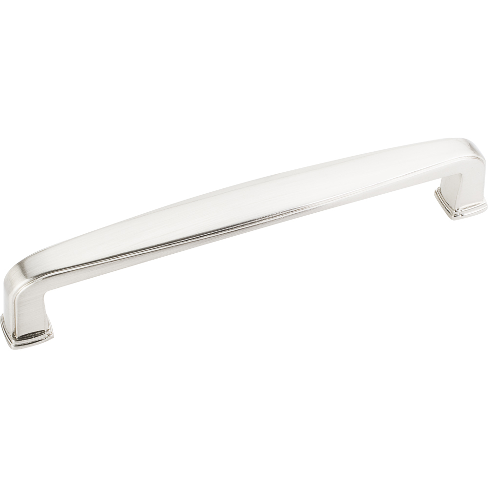 product: Hardware Resources Milan 1 Plain Square Pull, 128 mm C/C, Satin Nickel shown