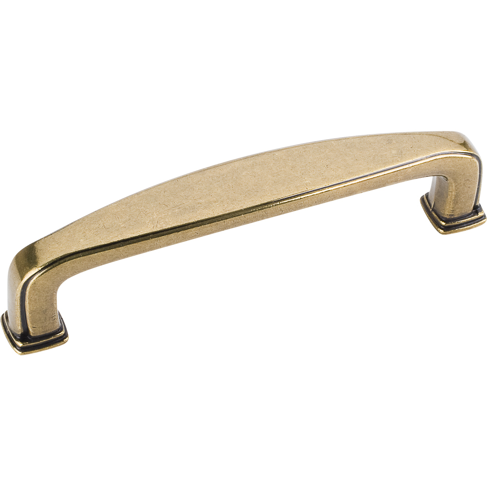product: Hardware Resources Milan 1 Plain Square Pull, 96 mm C/C,  Distressed Antique Brass shown