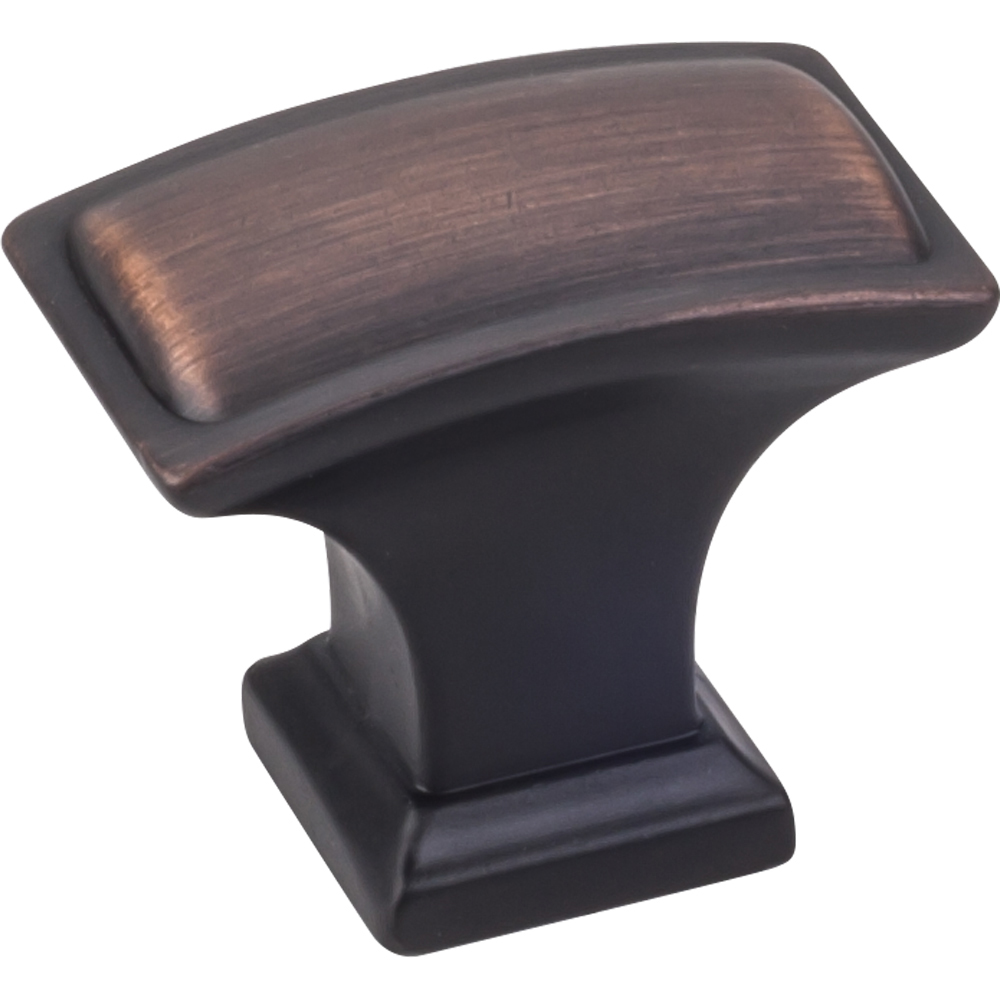 Annadale Rectangle Pillow Top Knob, 1-1/2" O.l., Brushed Oil Rubbed Bronze