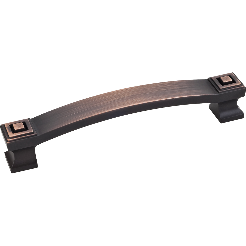 product: Hardware Resources Delmar Pull, 128 mm C/C, Brushed Oil Rubbed Bronze shown