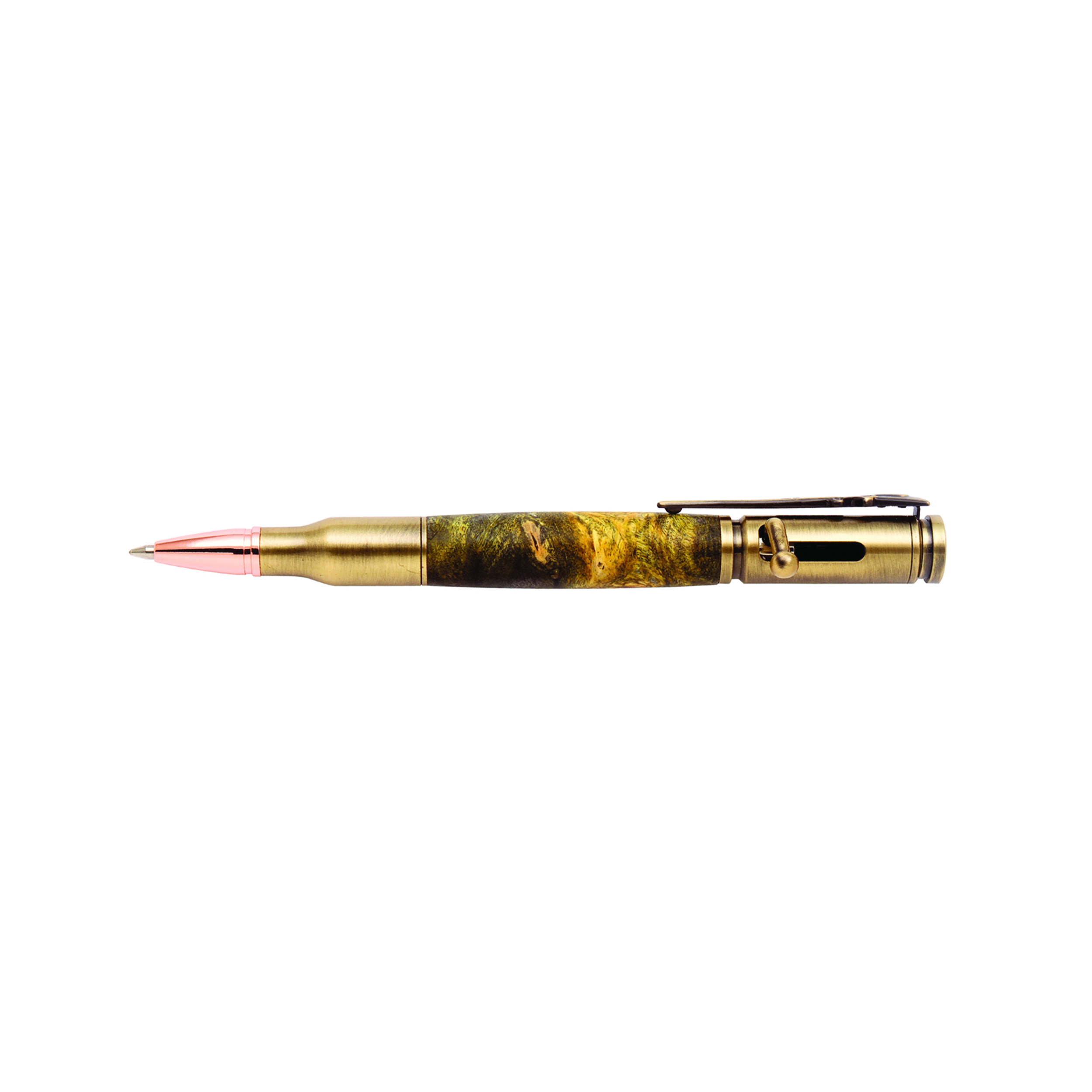 Bolt Action 30 Caliber Antique Brass Pen Kit Pkcp8040