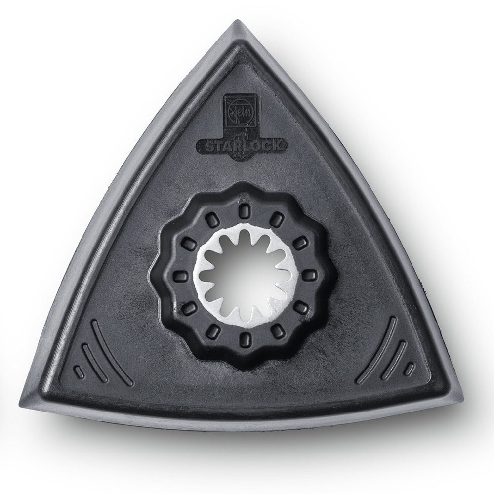 product: Fein Starlock Unperforated Triangle Sanding Pad 3-1/8