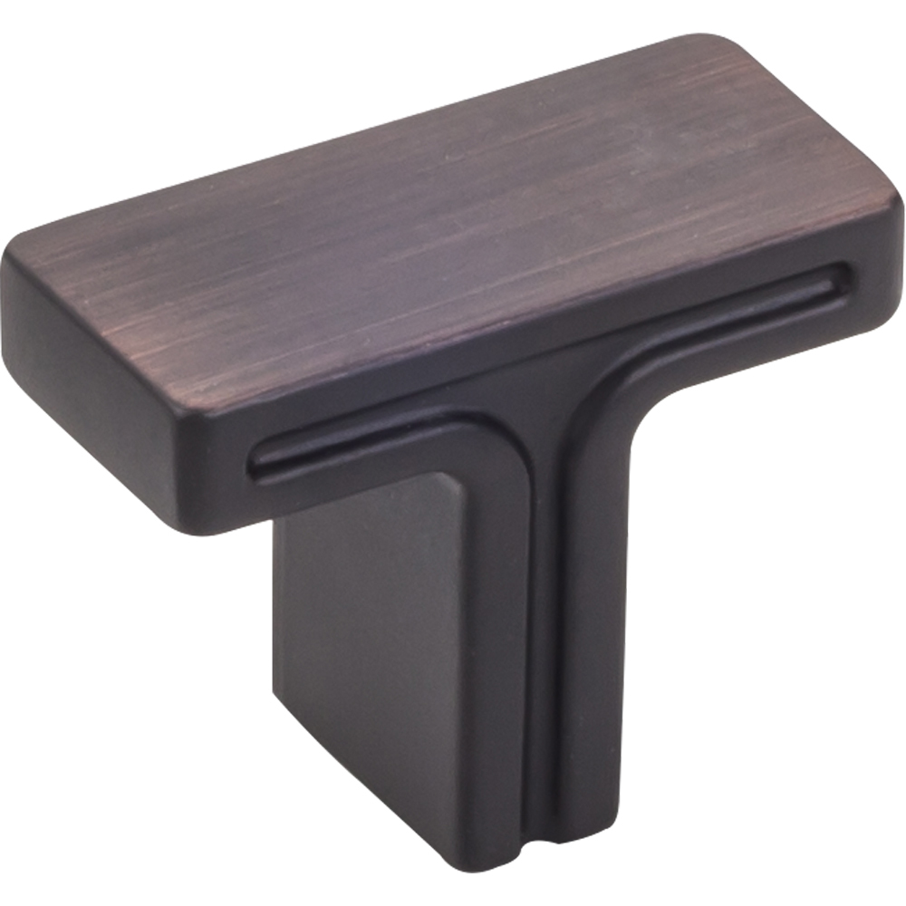 Anwick Rectangle Knob, 1-3/8" O.l., Brushed Oil Rubbed Bronze