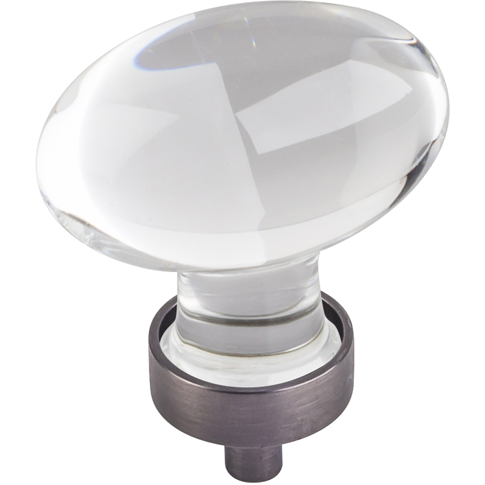 product: Hardware Resources Harlow Large Football Glass Knob,1-5/8