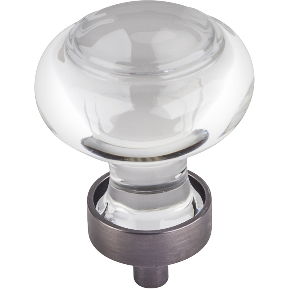 product: Hardware Resources Harlow Small Button Glass Knob, 1-7/16