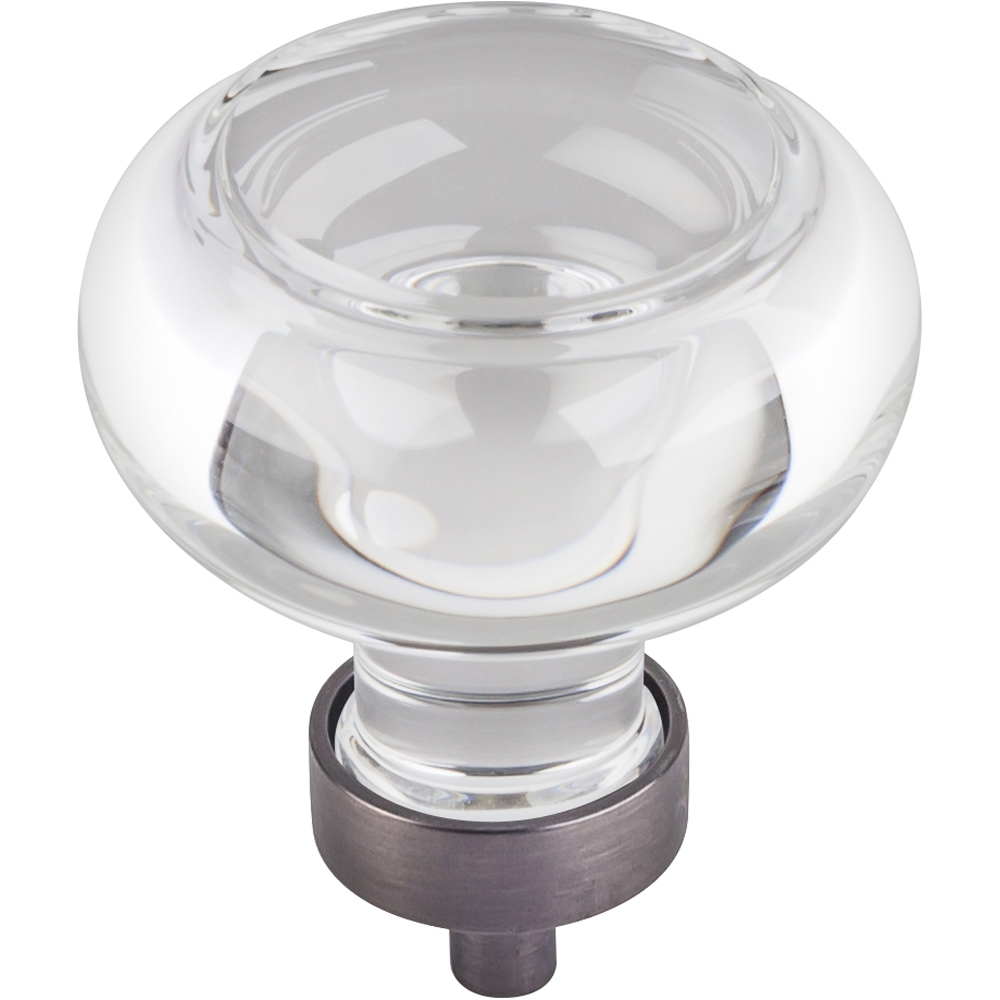 product: Hardware Resources Harlow Large Button Glass Knob, 1-3/4