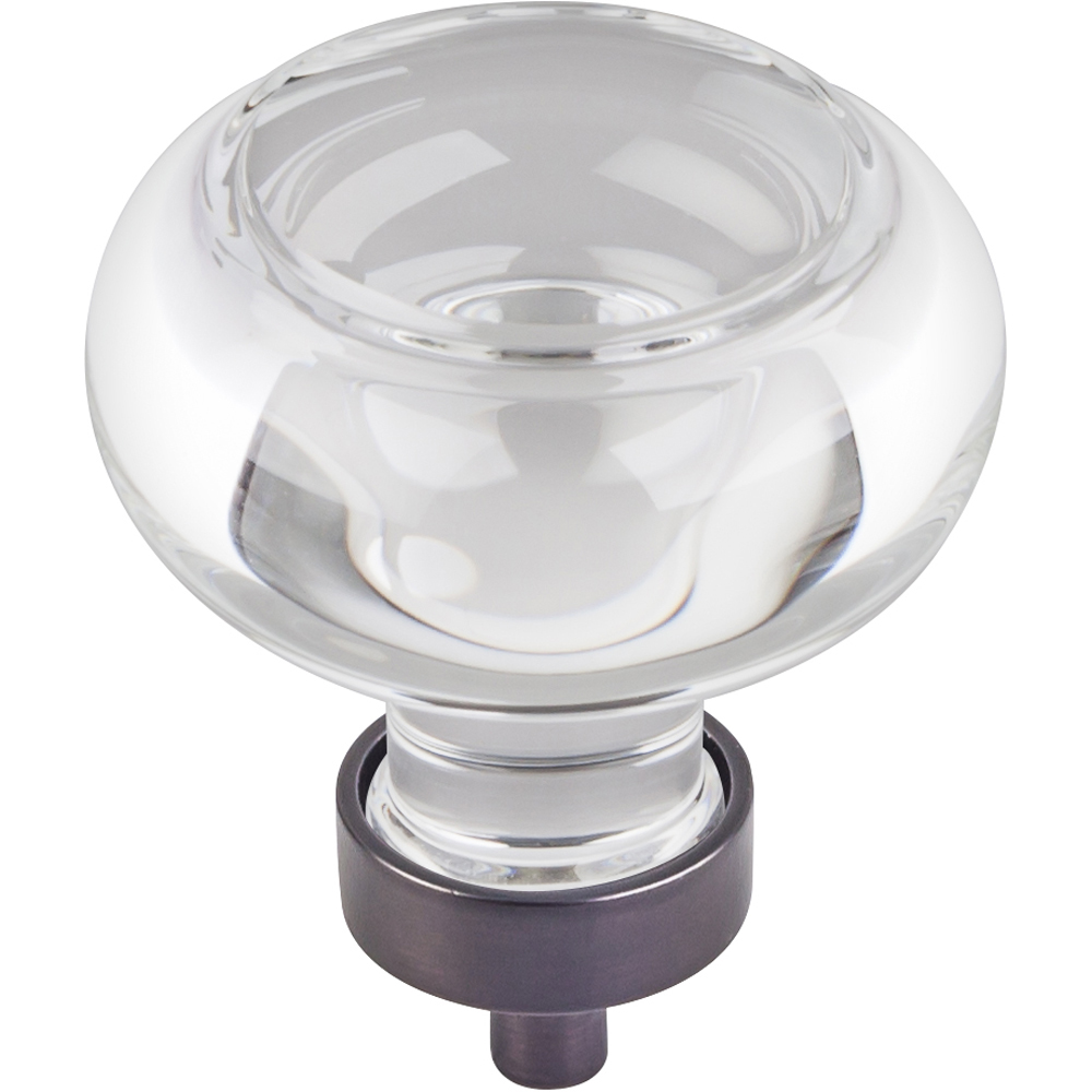 product: Hardware Resources Harlow Large Button Glass Knob, 1-3/4