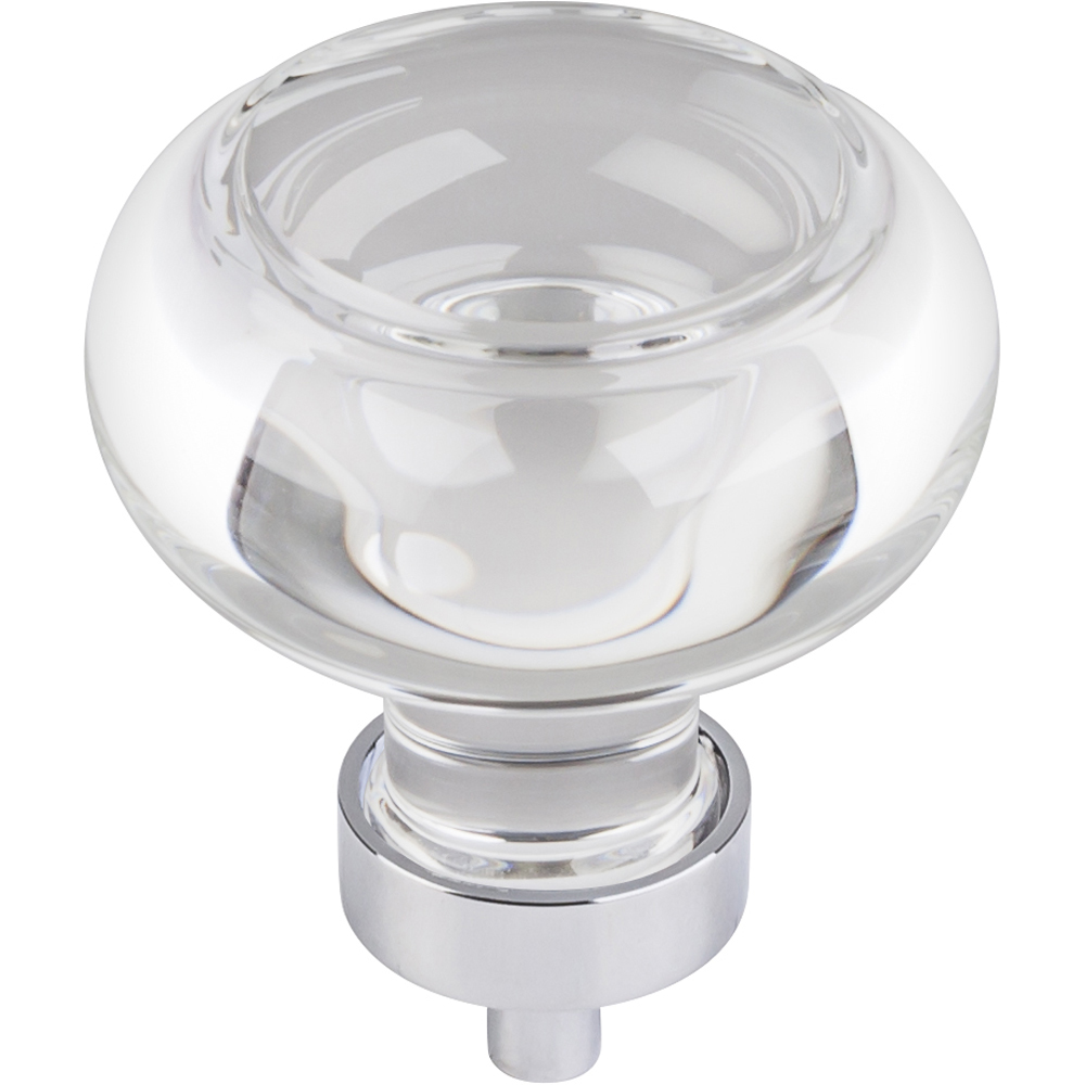 product: Hardware Resources Harlow Large Button Glass Knob, 1-3/4