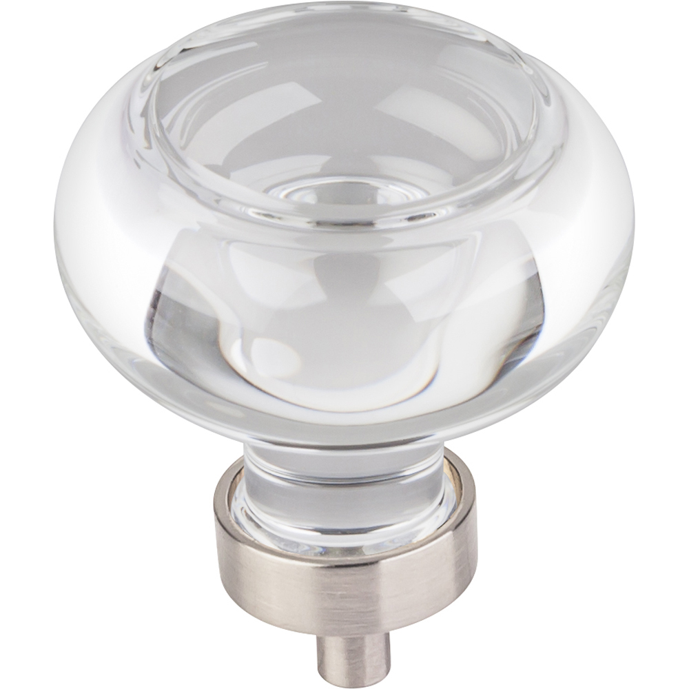 product: Hardware Resources Harlow Large Button Glass Knob, 1-3/4