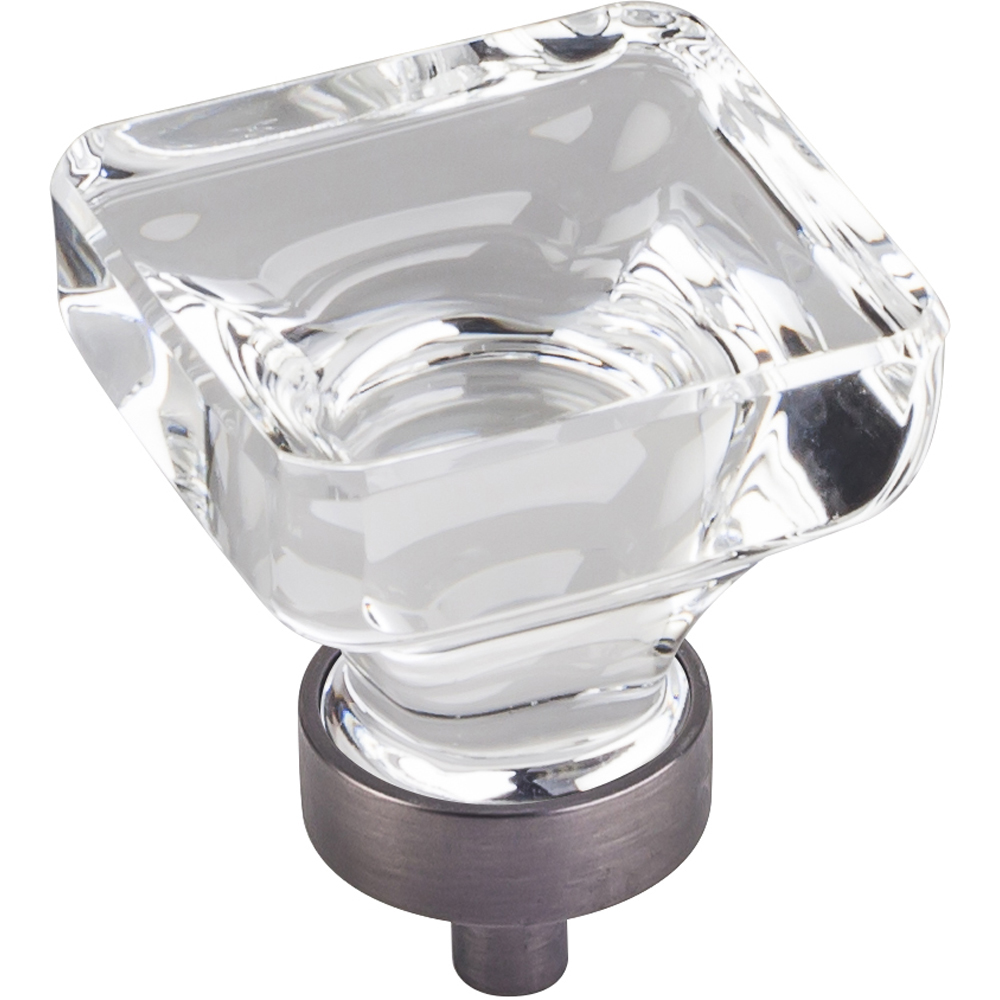 product: Hardware Resources Harlow Large Square Glass Knob, 1-3/8
