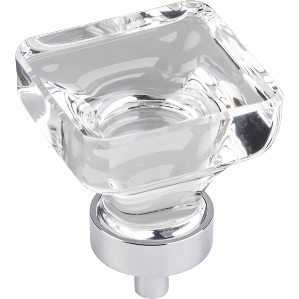 product: Hardware Resources Harlow Large Square Glass Knob, 1-3/8