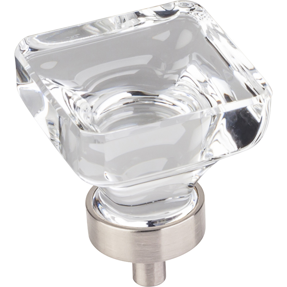 product: Hardware Resources Harlow Large Square Glass Knob, 1-3/8