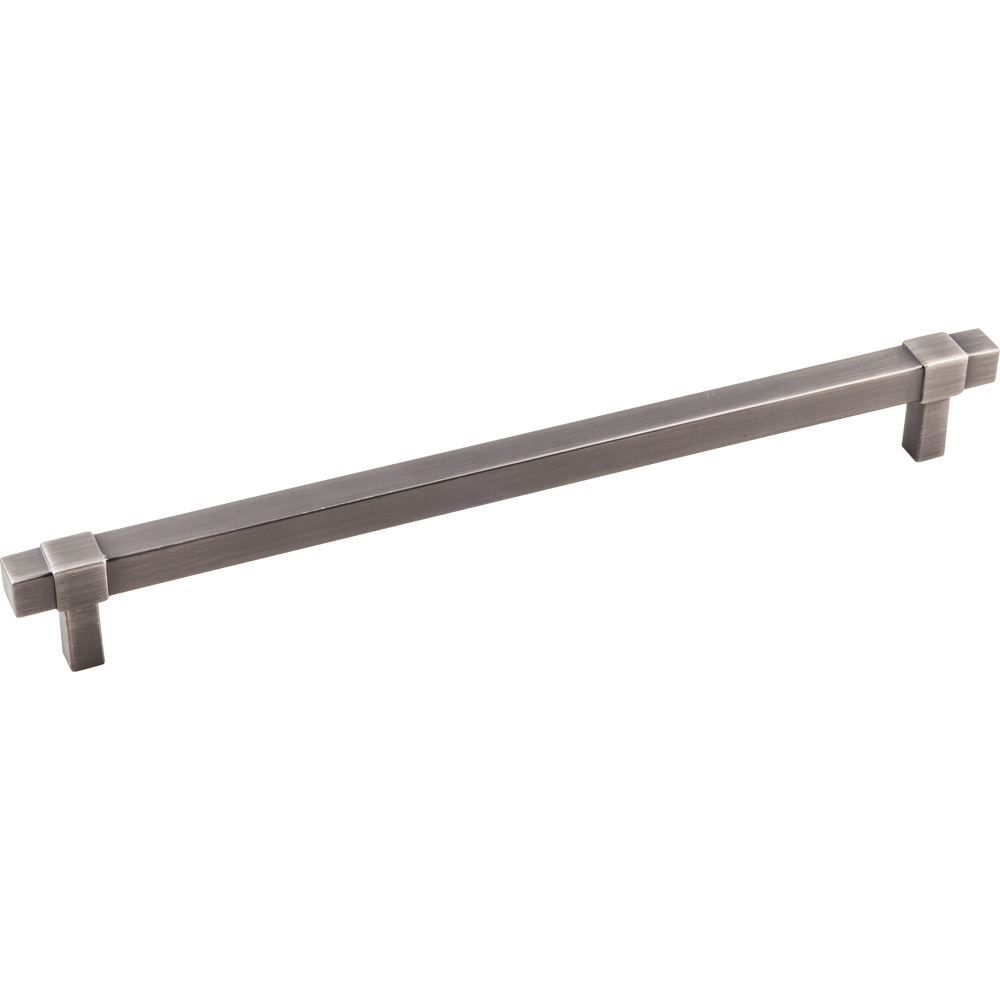 product: Hardware Resources Zane Pull, 224 mm C/C, Finish  -Brushed Pewter shown