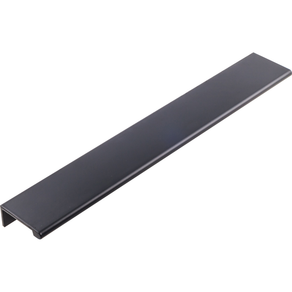 product: Hardware Resources Edgefield Tab Pull, 114 mm C/C, Matt Black/Black shown